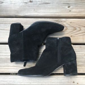 Franco Sarto Black Pointed Booties